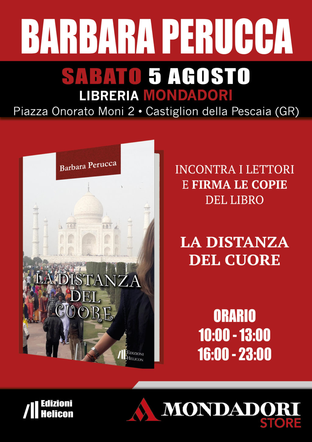 Locandina 5 AGOSTO Barbara Perucca Mondadori